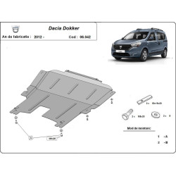 Метална кора под двигател и скоростна кутия DACIA DOKKER от 2012