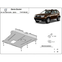 Метална кора под двигател и скоростна кутия DACIA DUSTER от 2010 до 2013