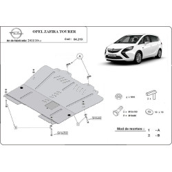 Метална кора под двигател и скоростна кутия OPEL ZAFIRA C (Tourer) от 2011