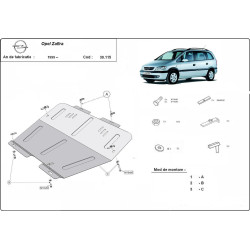 Метална кора под двигател и скоростна кутия OPEL ZAFIRA A от 1999 до 2005