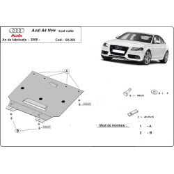 Метална кора под скоростна кутия AUDI A4 (8K2, B8) от 2012 до 2015