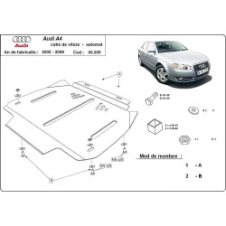 Метална кора под скоростна кутия AUDI A4 B7 от 2004 до 2008