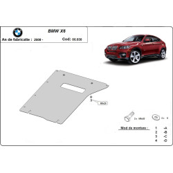 Метална кора под скоростна кутия BMW X6 (E71, E72) от 2008 до 2012