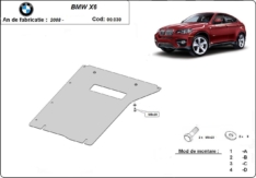 Метална кора под скоростна кутия BMW X6 (E71, E72) от 2008 до 2012